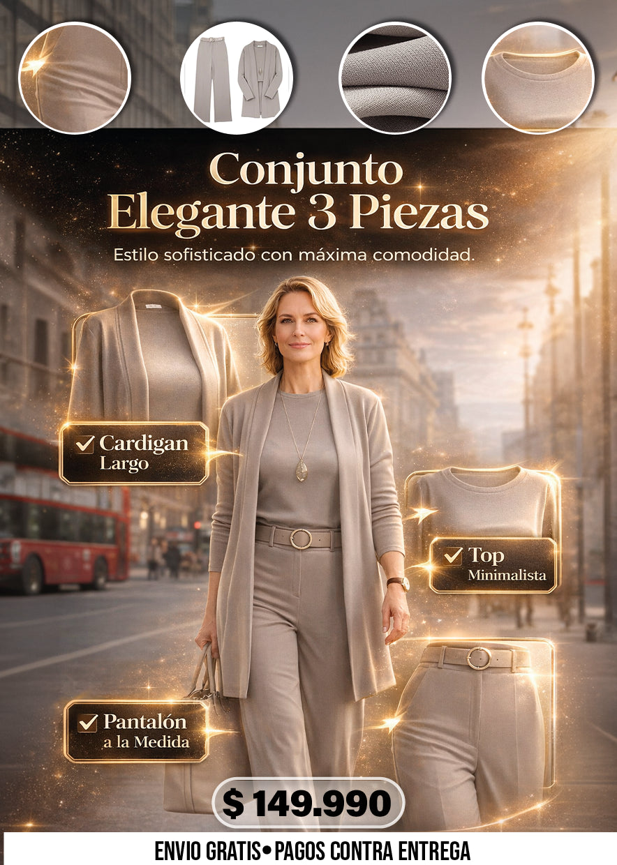 ELEGANTE CONJUNTO DE 3 PIEZAS