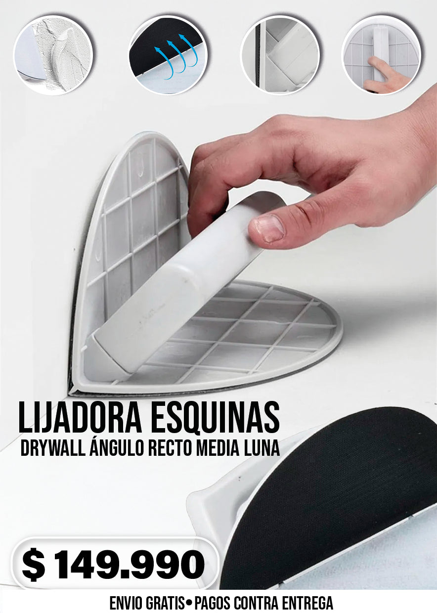 LIJADORA ESQUINAS DRYWALL ÁNGULO RECTO MEDIA LUNA