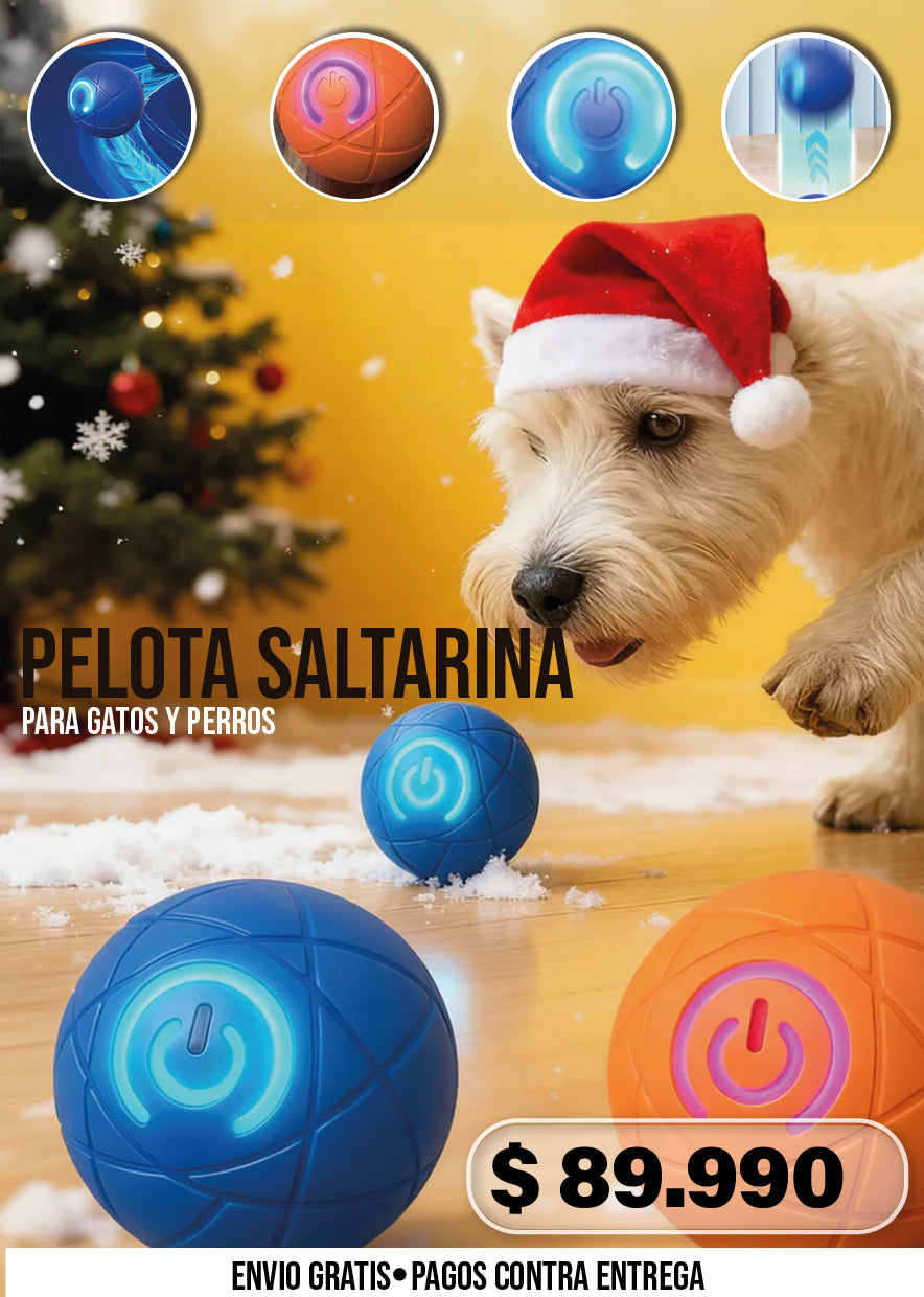 PELOTA SALTARINA PARA GATOS Y PERROS