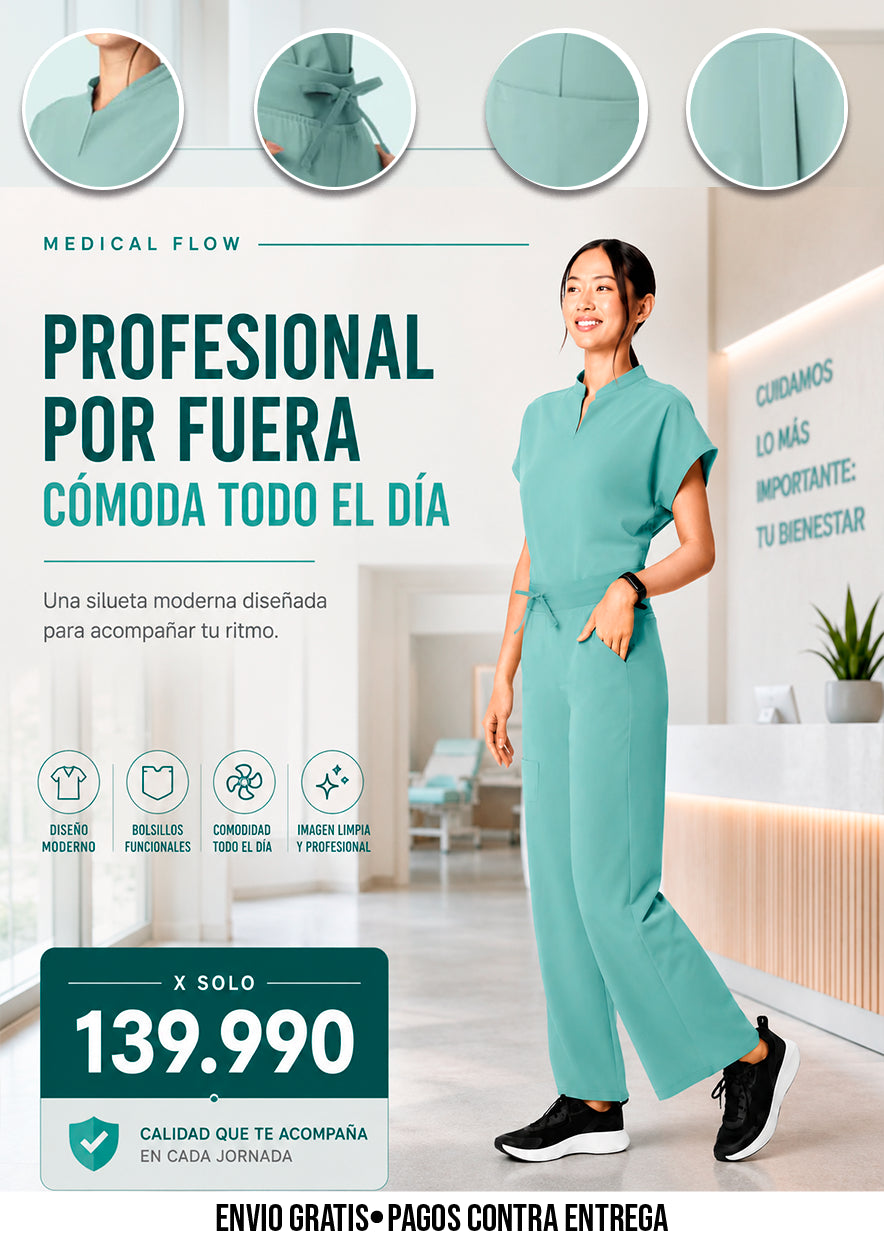 UNIFORME MÉDICO VERDE MENTA