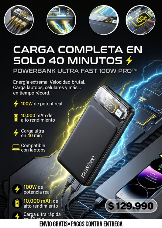 BATERÍA EXTERNA DE CARGA RÁPIDA DE 100 W