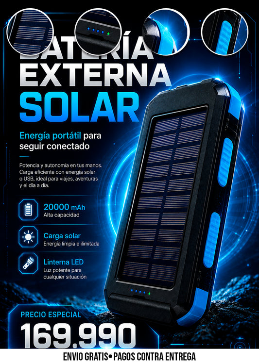 BATERÍA EXTERNA SOLAR