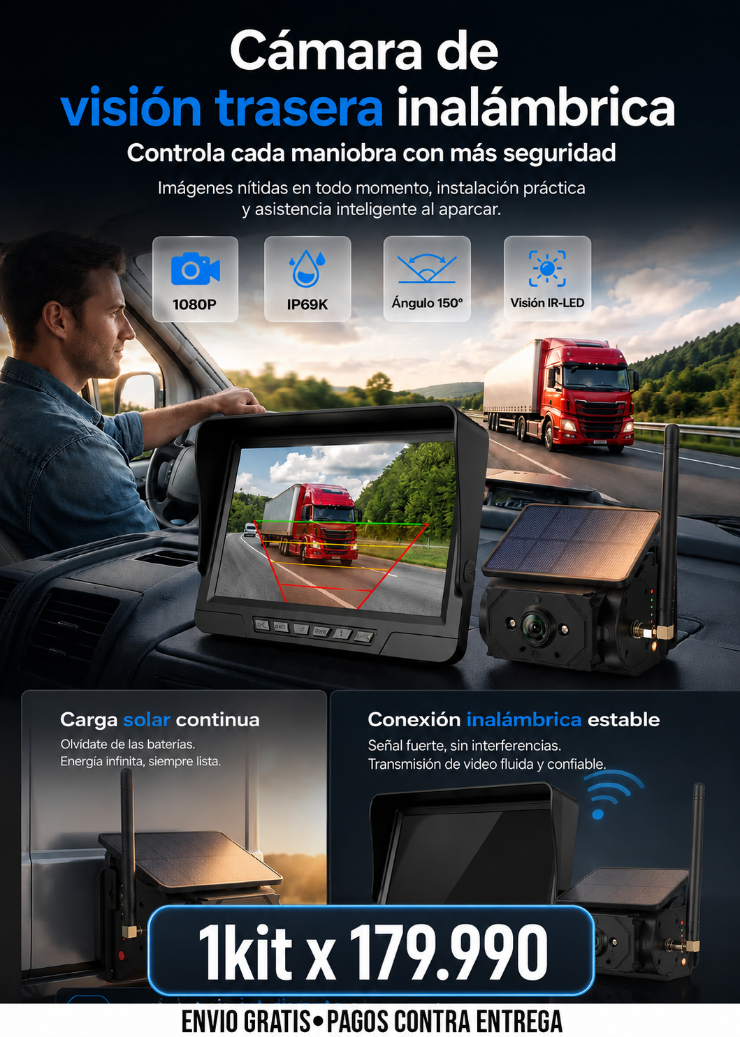 CÁMARA DE VISIÓN TRASERA INALÁMBRICA