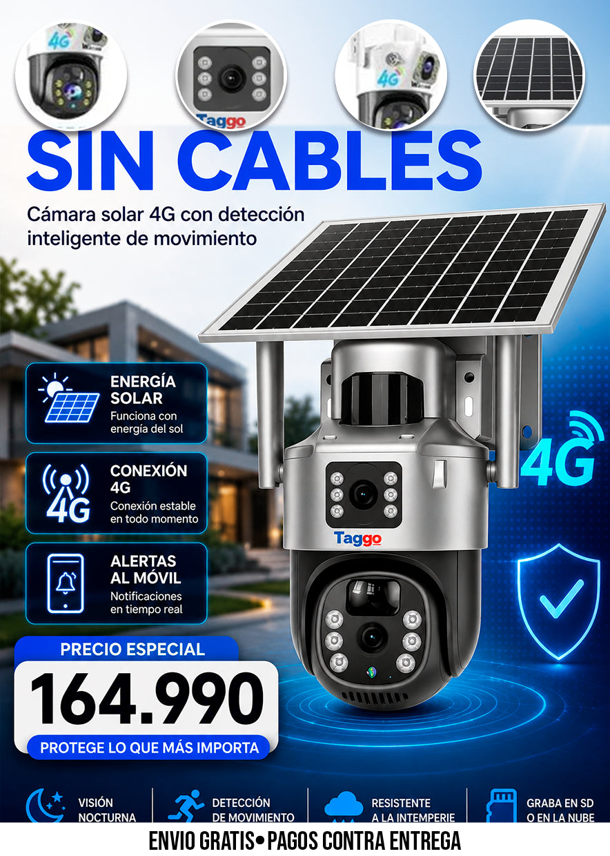 CÁMARA SOLAR 4G DE VIGILANCIA INTELIGENTE