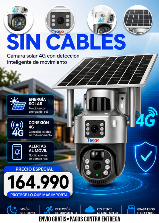 CÁMARA SOLAR 4G DE VIGILANCIA INTELIGENTE