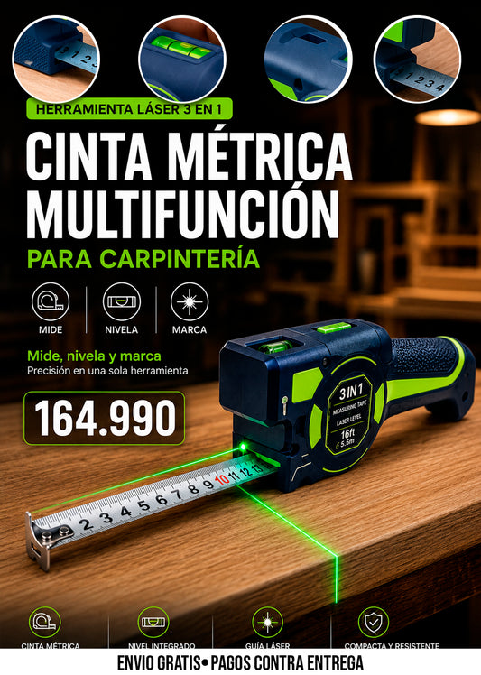 CINTA MÉTRICA MULTIFUNCIÓN PARA CARPINTERÍA