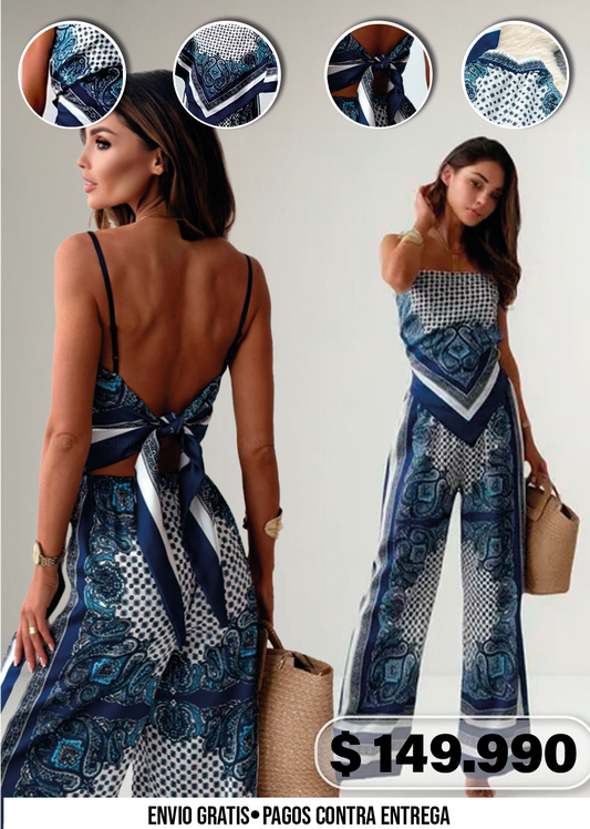 CONJUNTO DE TOP Y PANTALÓN ESTAMPADO