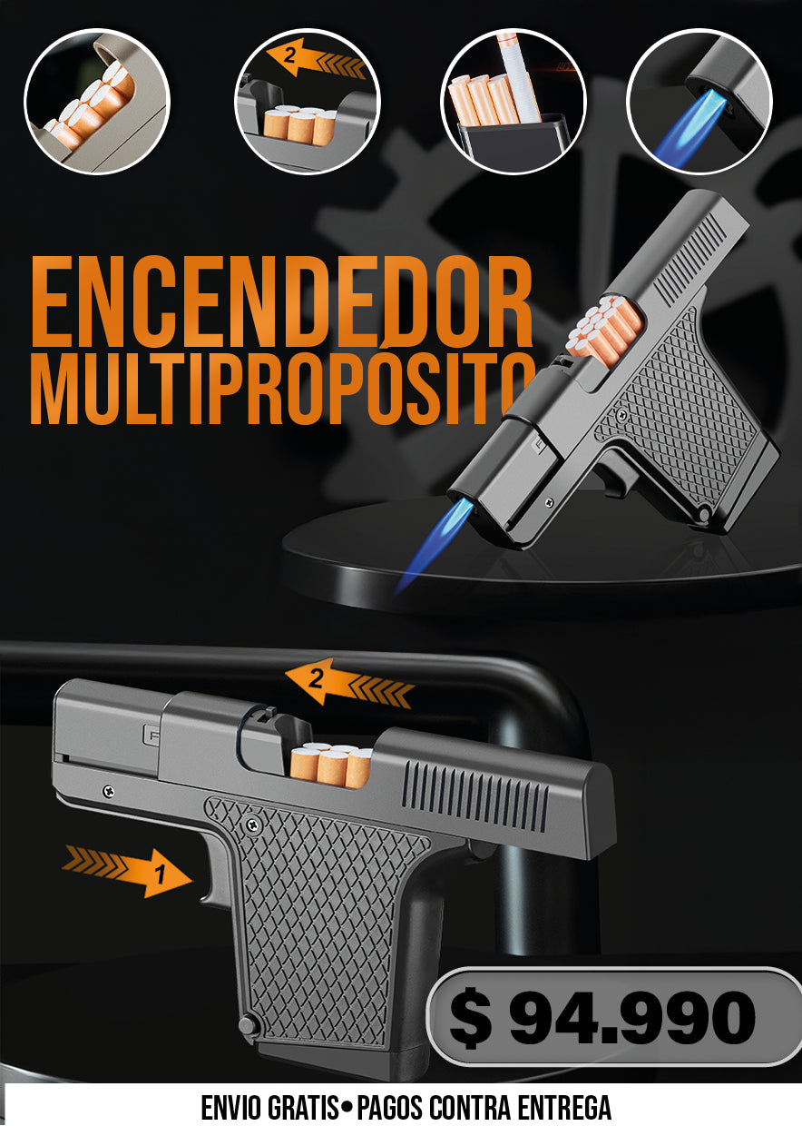 ESTUCHE ENCENDEDOR PORTA CIGARRILLOS EN