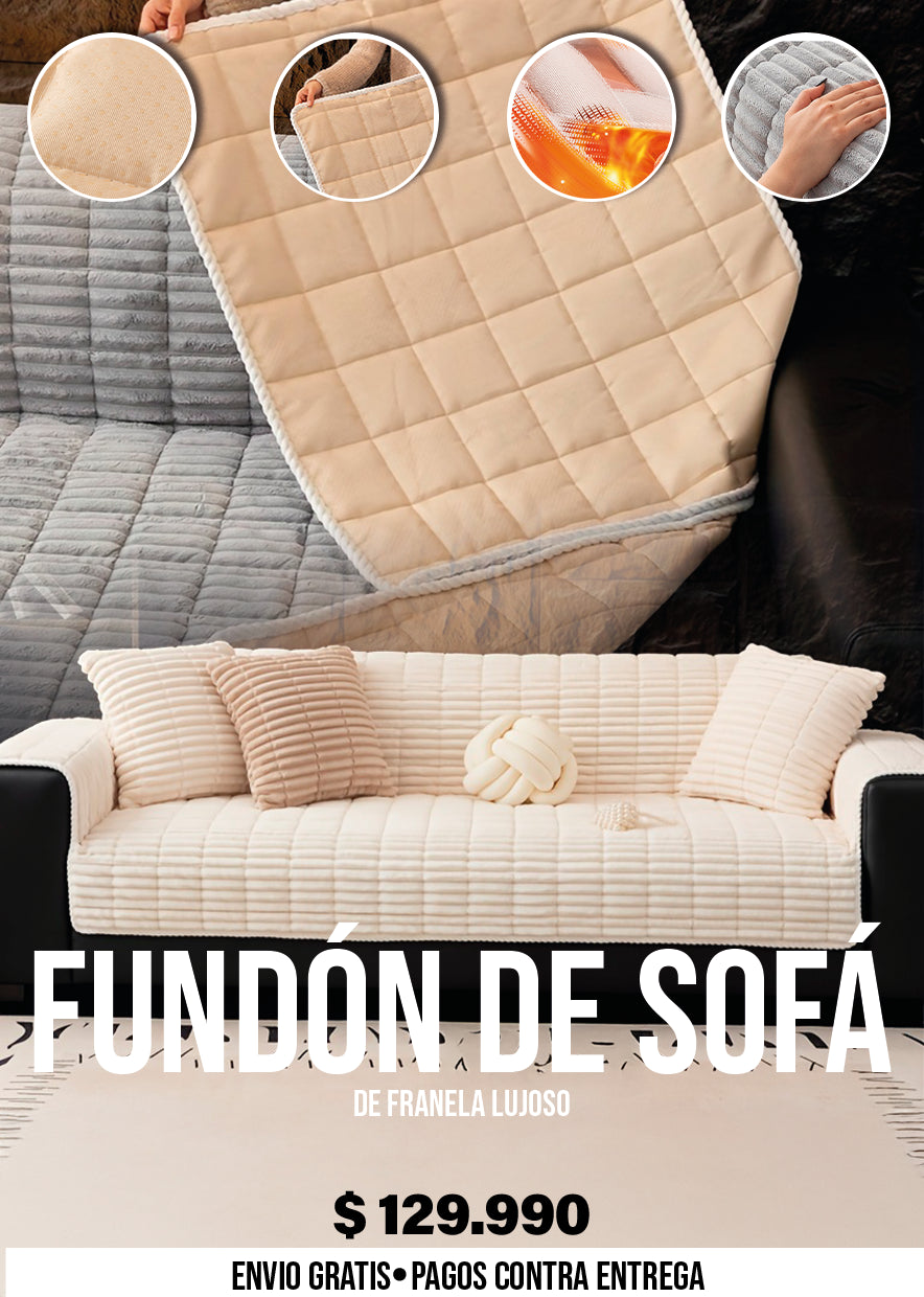 FUNDÓN DE SOFÁ DE FRANELA LUJOSO