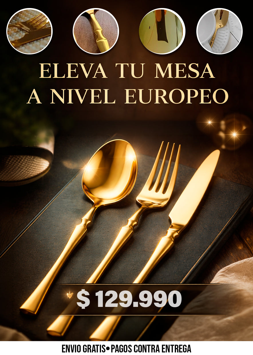 JUEGO DE CUBIERTOS EUROPEOS DE 30 PIEZAS ROMA