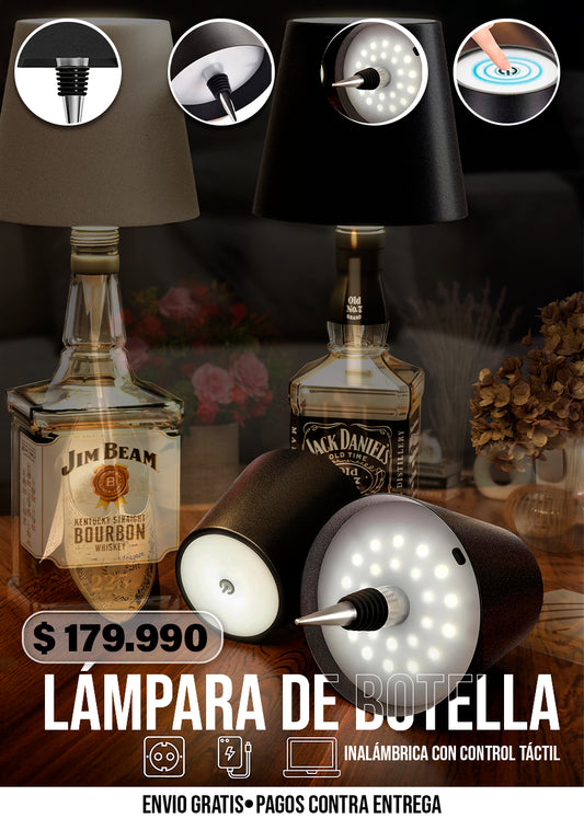 LÁMPARA DE BOTELLA INALÁMBRICA CON CONTROL TÁCTIL