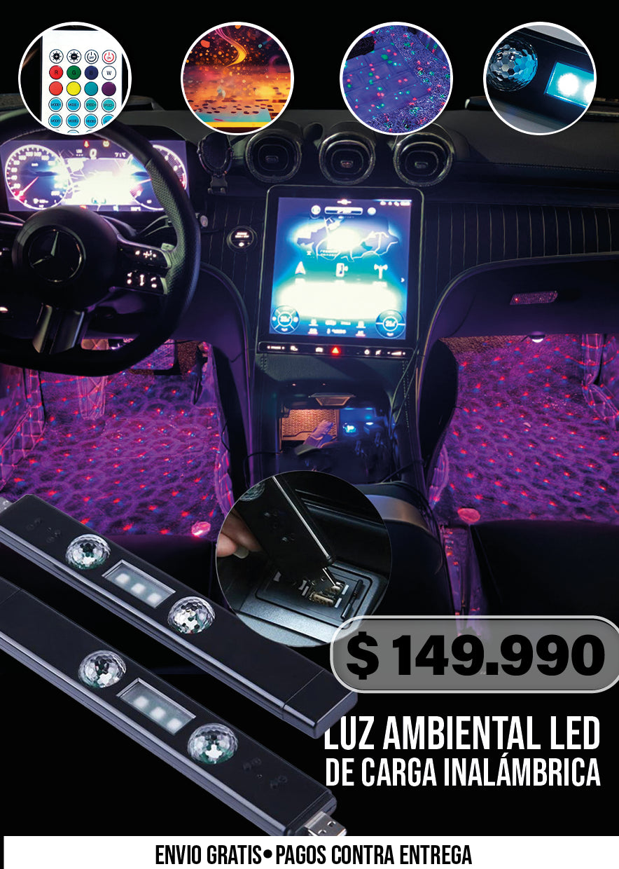LUZ AMBIENTAL LED DE CARGA INALÁMBRICA