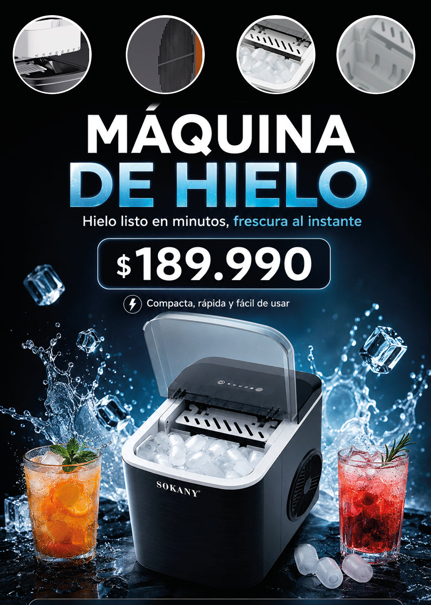 MÁQUINA DE HIELO PÓRTATIL