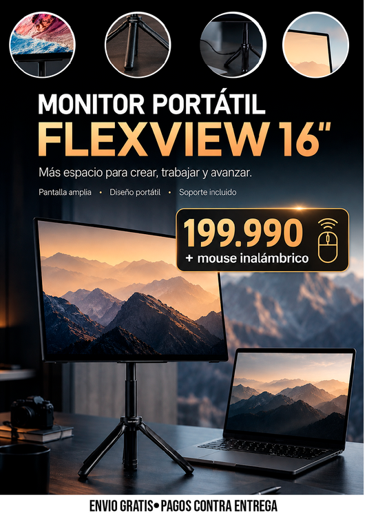 MONITOR PORTÁTIL FLEXVIEW 16”