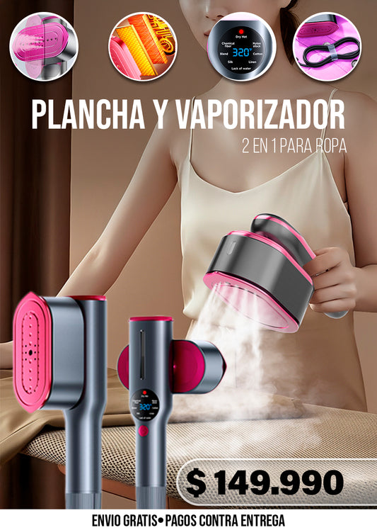 PLANCHA Y VAPORIZADOR 2 EN 1 PARA ROPA