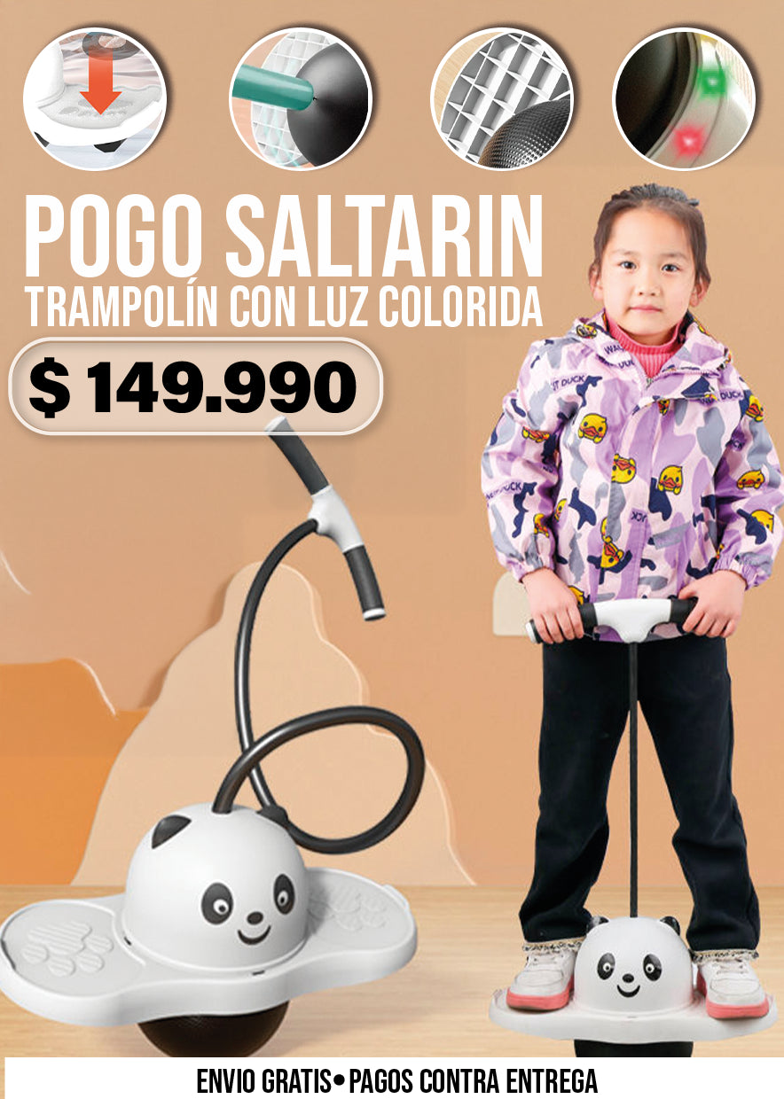 POGO SALTARIN - TRAMPOLÍN CON LUZ COLORIDA