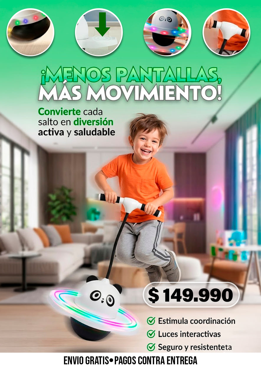 POGO SALTARIN - TRAMPOLÍN CON LUZ COLORIDA
