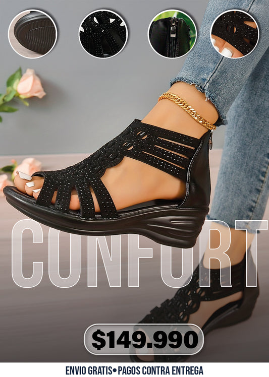 SANDALIAS DE CUÑA PARA MUJER