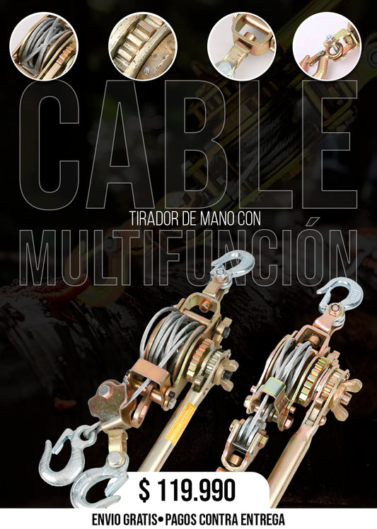 TIRADOR DE MANO CON CABLE MULTIFUNCIÓN