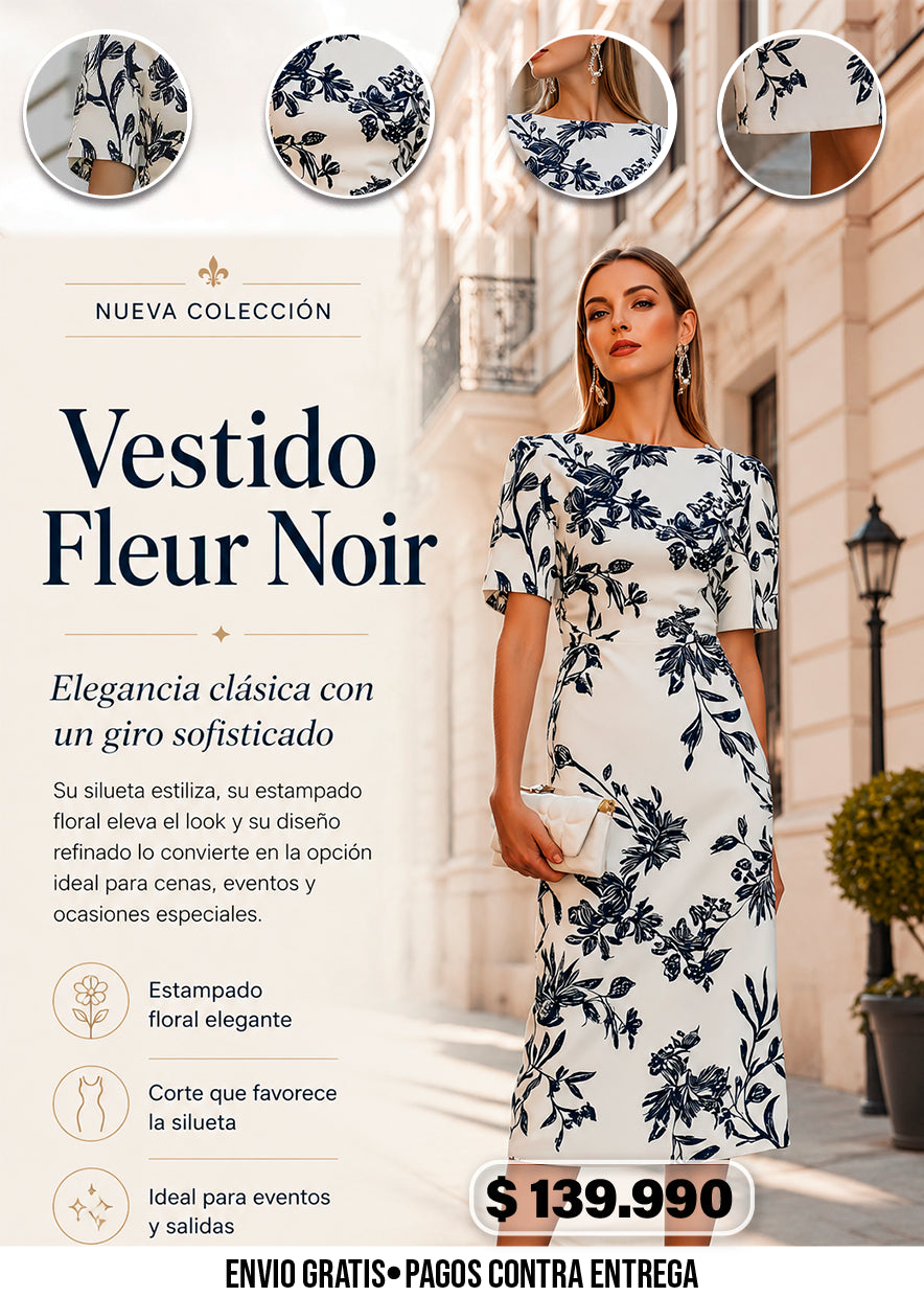 VESTIDO FLEUR NOIR